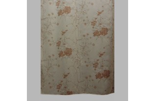 Voilage fleuri écru transparent avec dentelle au plomb hauteur 270 cm