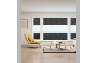 Lineafix fenêtre film statique design gravel Cornwall Black largeur 46 cm