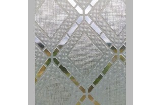 Lineafix fenêtre film statique design rhombus argent largeur 46 cm