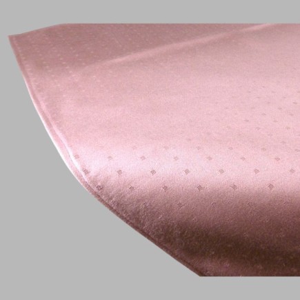 Vintage Tafelkleed roze satin 100 x 100 cm
