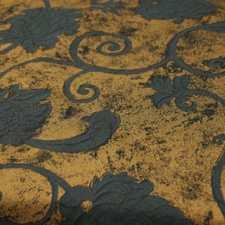 Nappe Rectangulaire Élégante avec Motif Floral Noir – 130 x 100 cm