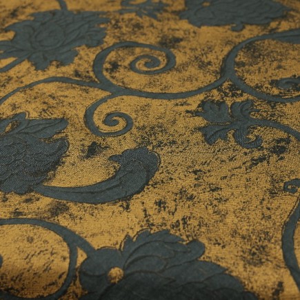 Nappe Rectangulaire Élégante avec Motif Floral Noir – 130 x 100 cm