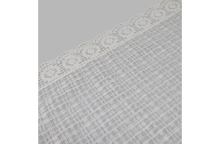 Tablecloth with Elegant Lace Border – 85 x 100 cm, Handmade in Our Atelier