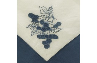 nappe de organza ou avec des raisins couleur bleu 150 x 150 cm