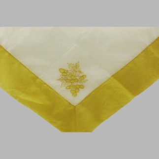 tablecloth organza with grapes color white and yellow 150 x 150 cm