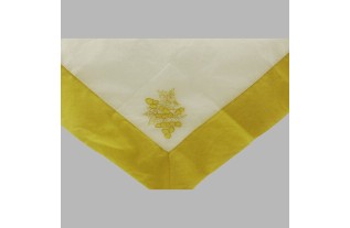 tafelkleed organza met druiven kleur wit en geel 150 x 150 cm