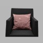 satin pillow and table cloth old pink with flower