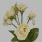 rose of silk per bunch color white length 80 cm