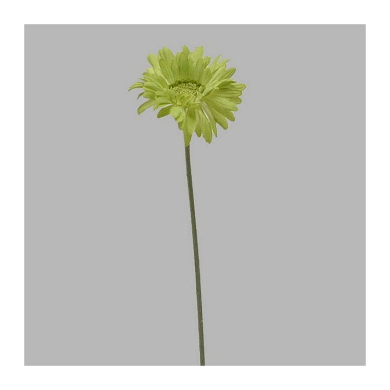 gerbera van zijde kleur groen lengte 65 cm
