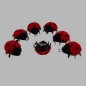 coccinelles de feutre 5 cm 7 pcs