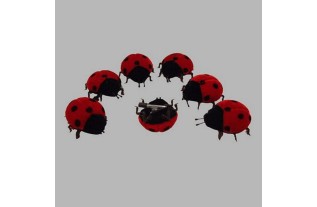 coccinelles de feutre 5 cm 7 pcs