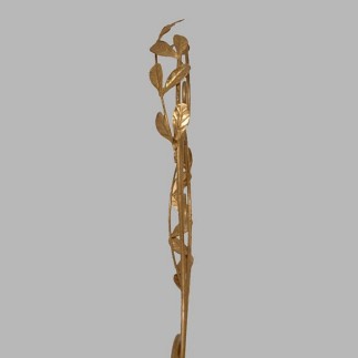 Fer ornemental avec feuilles couleur or 40 x 16 cm