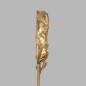Fer ornemental avec feuilles couleur or 40 x 16 cm