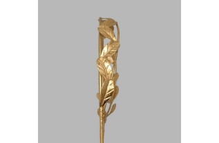 Ornamental Iron with leaves color gold 40 x 16 cm