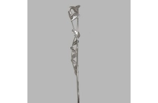 Fer ornemental avec feuilles couleur argent 40 x 16 cm