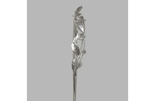 Fer ornemental avec feuilles couleur argent 40 x 16 cm
