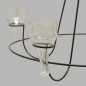 Crown luster with glasses for tea lights black 80 cm H 75 cm