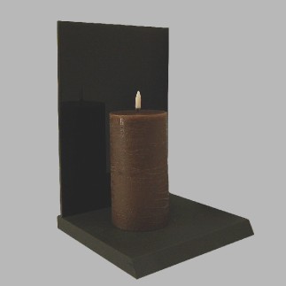 Uyuni LED kaars kleur Umber Brown 78 mm x 152 mm per stuk