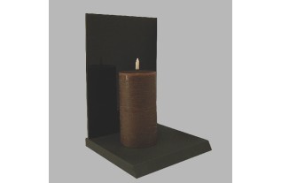 Uyuni LED kaars kleur Umber Brown 78 mm x 152 mm per stuk