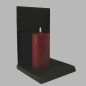 Bougie LED Uyuni couleur Carmine Red 78 mm x 152 mm