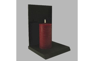 Bougie LED Uyuni couleur Carmine Red 78 mm x 152 mm