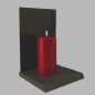 Uyuni LED kaars kleur Medici Red 78 mm x 152 mm