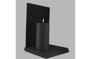Bougie LED Uyuni couleur black lily 78 mm x 152 mm