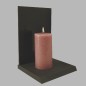 Bougie LED Uyuni couleur Shabby Pink 78 mm x 152 mm