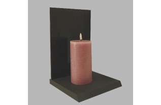 Bougie LED Uyuni couleur Shabby Pink 78 mm x 152 mm