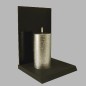 Bougie LED Uyuni couleur Argent 78 mm x 152 mm