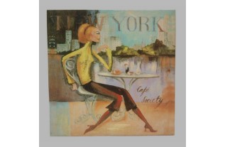 toile de peinture de Paris-Rome.New York et Venise 28 x 28 cm