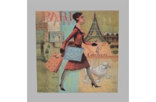 toile de peinture de Paris-Rome.New York et Venise 28 x 28 cm