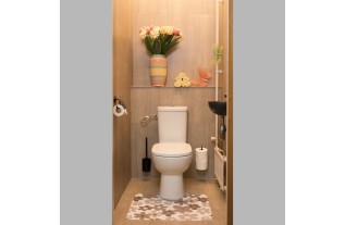 Tapis de toilette fleurs 65 x 50 cm