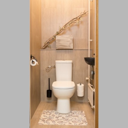 Toiletmat tak met blaadjes 65 x 50 cm