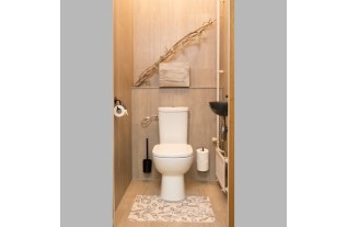 Toiletmat tak met blaadjes 65 x 50 cm