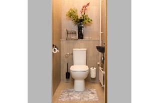 Toilet mat grey boulders 65 x 50 cm