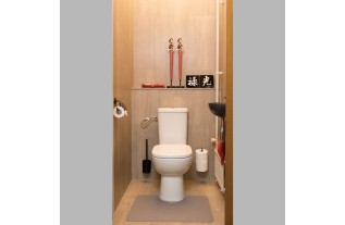 Tapis de toilette taupe 65 x 50 cm