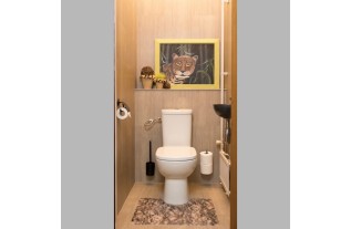 Tapis de toilette marron marble 65 x 50 cm