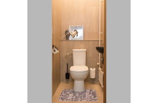 Toilet mat purple marbled 65 x 50 cm