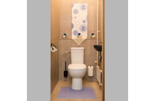 Toiletmat blauw bewerkt 65 x 50 cm