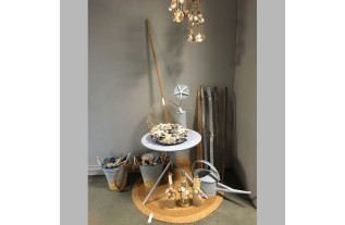 Rond vloerkleed kokos diameter 90 cm kleur naturel