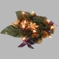 Christmas bouquet with lights color blue and gold 25 cm