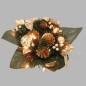 Christmas bouquet with lights color white and gold 25 cm