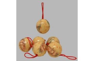 nostalgische kerstballen per 6 stuks 5 cm groot
