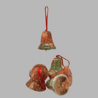 nostalgic Christmas bells per 5 pieces 5 cm in size