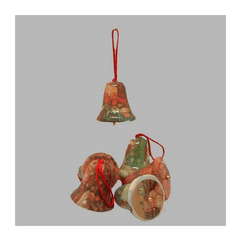 nostalgische kerstbellen per 5 stuks 5 cm groot