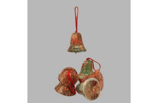 nostalgic Christmas bells per 5 pieces 5 cm in size