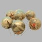 Ensemble de 6 Boules de Noël Nostalgique sur Piques – 75 mm, Parfait pour une Décoration Festive