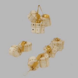 Christmas gifts with rope 3 x 3 pcs 3 cm