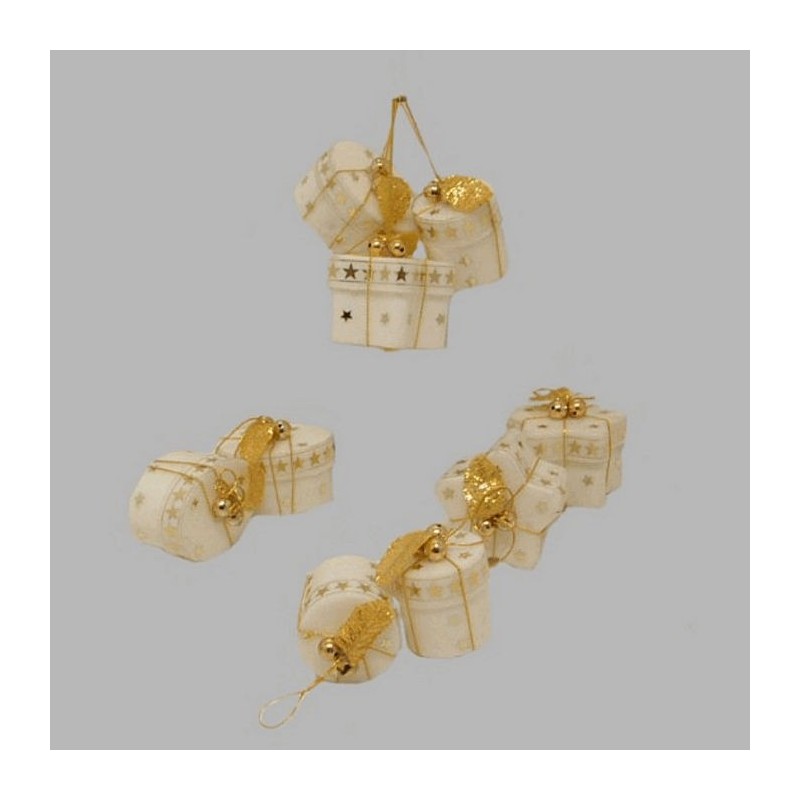 Cadeaux de Noël avec une corde 3 x 3 pcs 3 cm
